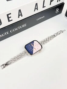 時尚優雅的銀色滴形鋅合金蘋果手錶表帶配鑽石,兼容包括s7 S8 S9於內的所有蘋果手錶型號,以及38mm 40mm 41mm 42mm 44mm 45mm 49mm的所有尺寸。手帶可以調節,適合不同尺寸的手腕,無需任何工具。手帶堅固耐用,輕巧防刮損,防水,不易褪色。適合女性在所有季節佩戴,特別適合辦公室,旅行或攀登等場合,以及手錶的配件。 - 銀色 - 查看 9