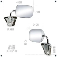 Chrome Rearview Side Mirrors For Pick Up Pair - Silver - View 6