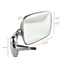 Espejos De Vw Sedan Vocho Color Plata Par - transparente - Ver 3