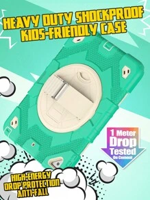 Case Compatible With IPad Air 5th/4th Generation 2022/2020, Compatible With IPad Air 5/4 10.9 Inch Case With Screen Protector/Swivel Kickstand/Hand Strap/Pencil Holder Compatible With IPad Pro 11'' 2021/2020, White - light green+white - View 2