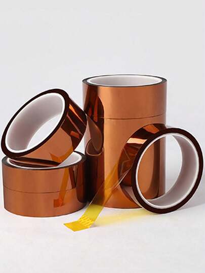 Brown PET High Temperature Tape Lithium Battery Anti-Static Insulation Shielding Special Adhesive Tape Resistant To High Temperature, No Residual Adhesive, Insulating, High-Temperature Resistant, Gold Finger Tape, Electrical Gold Finger Tape