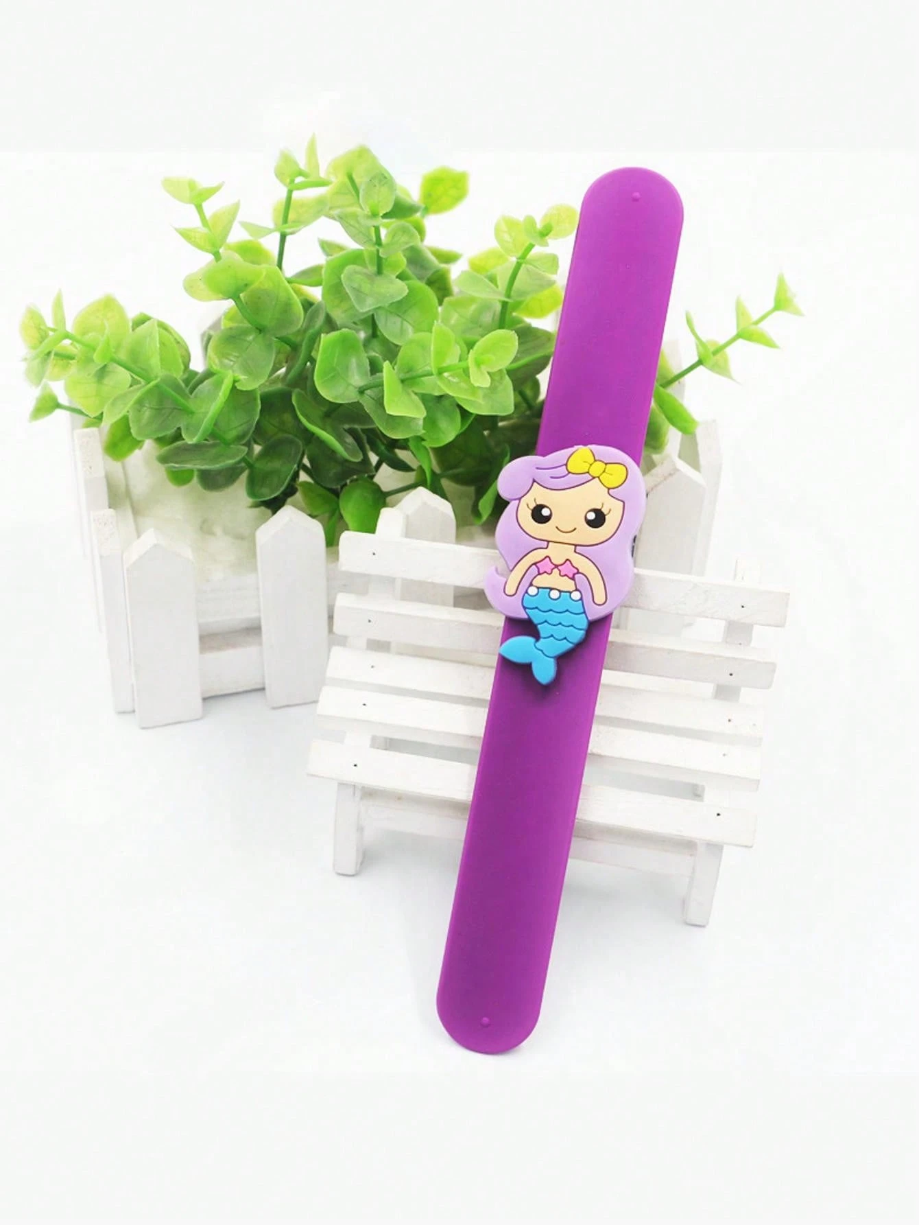 1pc Silicone Mermaid Slap Bracelet Lovely Sea Mermaid Themed Birthday
