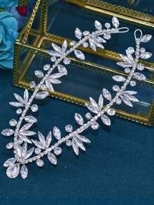 1pc Silver Rhinestone Bridal Headpiece For Women, Perfect For Wedding, Party, Banquet - Silver - View 5