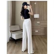 pantalones PATA ELEFANTE,   Pantalón de pierna ancha, pantalón de pata de elefante, pantalón con cordón en la cintura - Verde - Ver 3