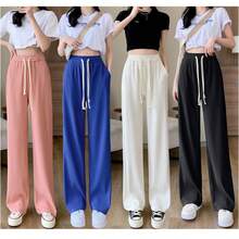 pantalones PATA ELEFANTE,   Pantalón de pierna ancha, pantalón de pata de elefante, pantalón con cordón en la cintura - Verde - Ver 2