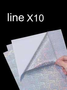 10張a4尺寸(8.26"x11.7")可列印的耐水貼紙,黏合紙墨水迅速幹燥,適用於噴墨/雷射印表機 - 彩色 - 查看 6