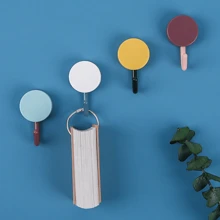 10入組糖果色多功能圓形吸盤鉤,適用於鑰匙、珠寶或小物品存儲,無痕、無孔門後掛鉤 - 酒紅+粉紅色 - 查看 5