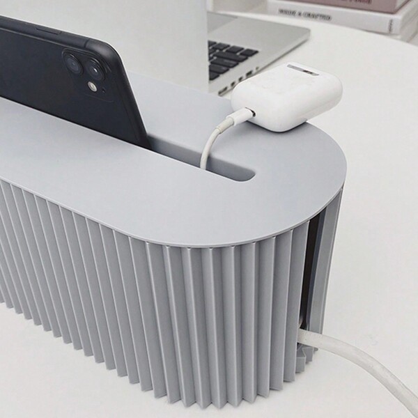 1pc Creative & Simple Desktop Cable Management Box For Power Strip