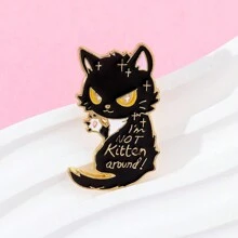 創意貓形胸針,動物背包配件有趣徽章,適合動物愛好者作為朋友禮物 - 彩色 - 查看 6