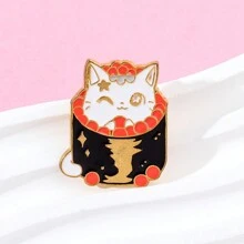 創意貓形胸針,動物背包配件有趣徽章,適合動物愛好者作為朋友禮物 - 彩色 - 查看 7