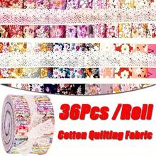 36Pcs /Roll Jelly Roll Strips Fabric Quilting Fabric For Patchwork Needlework  Sewing Quilting Printed Fabric Doll Cloth - Multicolor - View 1