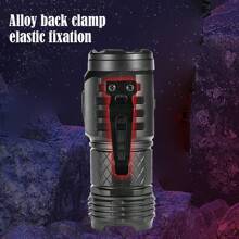 1pc Three-Eyed Monster-Shaped Super Bright Mini Portable Led Flashlight With Magnet And Usb Cable, Suitable For Home Outdoor Use - Black - View 3