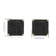 1 对方形耳钉，男士黑色时尚耳环，嘻哈风格珠宝