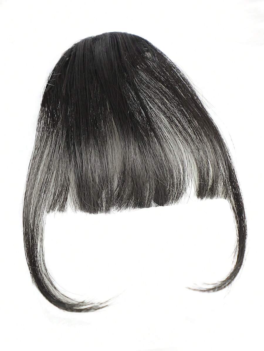 合成假发片刘海发片夹式接发 - 黑色 - 查看 1