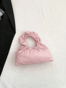 情人節雲朵包花褶腋下包高級小眾設計女包 - 粉色 - 查看 4