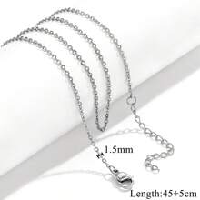 10入組304不銹鋼2mm/1.5mm寬連鎖,不銹鋼項鏈女士/男士吊墜diy珠寶飾品配件項鏈 - 鏈 - 查看 11
