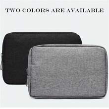 Universal Electronic Accessories Protective Case, Portable Travel Cable Organizer Bag, Suitable For Hard Drive, Power Adapter, Laptop Mouse, Cosmetics Kit - Black - View 1