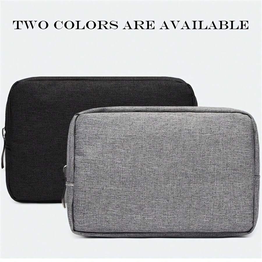 Universal Electronic Accessories Protective Case, Portable Travel Cable Organizer Bag, Suitable For Hard Drive, Power Adapter, Laptop Mouse, Cosmetics Kit - Black - View 1