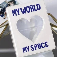 1pc 36/64 Pockets Heart Hollow Photocard Holder Mini Photo Album Storage Collect Book Name Card Photocard Binder - White - View 1