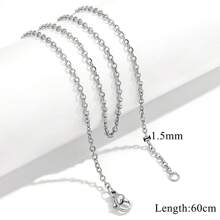 10入組304不銹鋼2mm/1.5mm寬連鎖,不銹鋼項鏈女士/男士吊墜diy珠寶飾品配件項鏈 - 鏈 - 查看 18