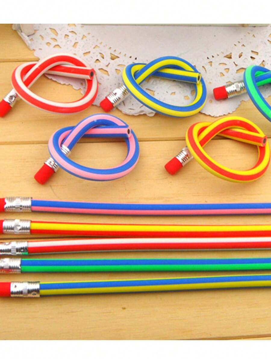 5入組/包魔術柔軟的鉛筆帶靈活建築物