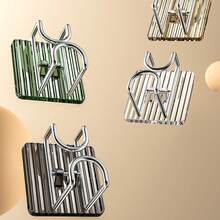 免打孔方底掛鉤,浴室耐用金屬材質毛巾收納環,壁掛式浴球掛鉤,化妝擦手巾架,淋浴防銹浴衣收納掛鉤,洗臉盆架掛鉤,收納架 - 墨綠色 - 查看 8