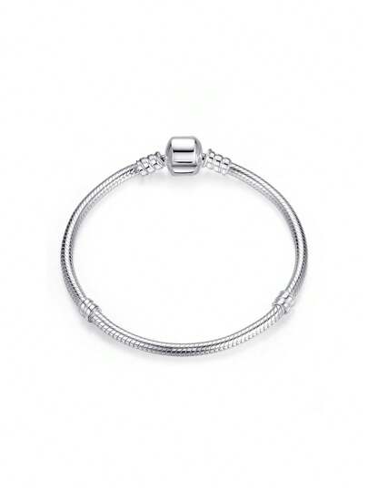 Bead Decor Silver Bangle