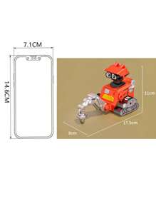 1入隨機配色塑料耐用的按壓式工程車機器人&挖掘機形態慣性滑行車月球漫遊車機器人玩具,適合兒童玩耍 - 彩色 - 查看 8