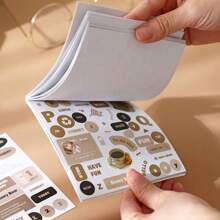 1 本 20 頁自黏貼紙,4 種款式可選,可愛和復古食品設計,適合剪貼簿、日記、手機殼和行李裝飾