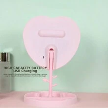 1 件家用 Led 照明化妝鏡可折疊便攜式可折疊桌面鏡,帶可拆卸支架,適合學生宿舍,可作為便攜式化妝鏡 - 彩色 - 查看 7