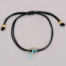 設計希望串珠手鍊小流蘇衝浪海灘2024新禮品時尚極簡主義珠寶女士男士同款 - JS-B23112107 - 查看 6