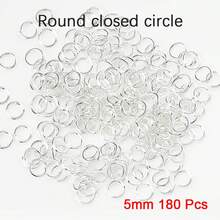 22入/300入合金珠子蓋,跳環和龍蝦扣帶鑲有鑽石球頭針,diy手鍊項鍊配件製作套件,金色/銀色 - 一包 - 查看 31