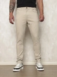 Men Jeans - Beige - View 4