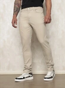 Men Jeans - Beige - View 2