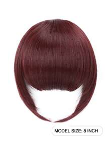 Faux Frange Clip En Extension De Cheveux Avec Tempes Pour Femmes, Perruque Naturelle Pour Une Utilisation Quotidienne Avec Clip Sur Frange, Bu