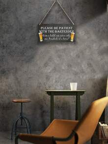 1入嚴選材料製作的調酒師有趣掛飾娛樂酒吧酒類禮物掛牌工藝標籤,裝飾性木製標誌,家居裝飾 - 彩色 - 查看 6