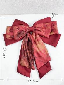1pc Women's Elegant Tree Pattern Bow Hair Clip - Multicolor - View 4