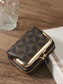 女用短款pu皮錢包拉鍊和插扣錢包多功能大容量錢包女用卡片收納袋輕便時尚現代商務拉鍊信用卡商務休閒教師節禮物,老師禮物,紀念日禮物,生日禮物,女士禮物,白領族禮物 - 咖啡棕 - 查看 5