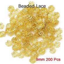 22入/300入合金珠子蓋,跳環和龍蝦扣帶鑲有鑽石球頭針,diy手鍊項鍊配件製作套件,金色/銀色 - 一包 - 查看 28