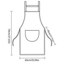 1入組防水成人防油圍裙,廚房餐廳圍裙,女性可擦手的叉子印花圍裙 - 黑色 - 查看 2