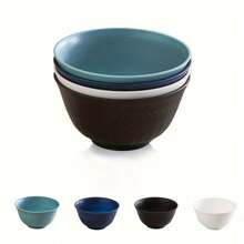 1個不易碎的黑色麥片碗 - 適用於微波爐和洗碗機的湯和沙拉碗,24oz,bpa自由pp塑料材料,多功能,適用於廚房和烹飪,可重複使用,耐熱碗 - 黑色 - 查看 7