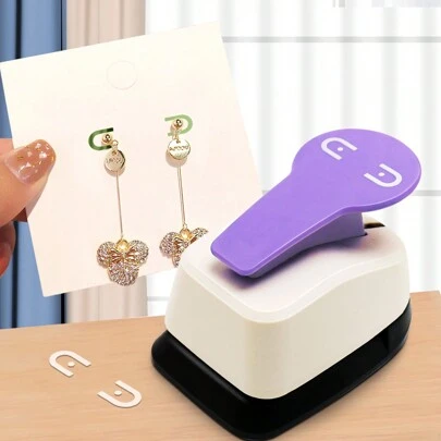 Hole Punch Earring Cards Necklaces Bracelets Stud Self Hair Jewelry Cardboard Holder Display Hole Punch Back To School,Back To School,School Supplies