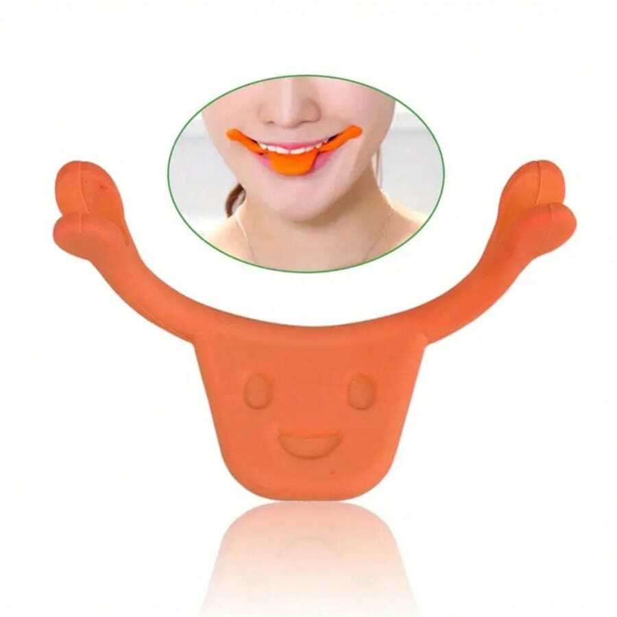 1pc Smile Trainer - Facial Muscle Exerciser And Sculptor - Lip Trainer For Lift, Firm And Shape Face - Orange - View 1