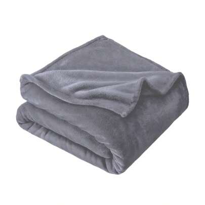 Solid Color Simple Style Fleece Multi-Functional Blanket