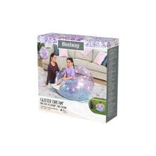 Sillón Inflable Silla Infantil Transparente Glitter Puff de Aire Diseño Brillos Puff Inflable - Morado Violeta - Ver 5
