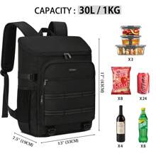 Cooler Bag Picnic Backpack Insulated Large Waterproof Cooler Backpack 30L Leakproof Picnic Linch Bag For Camping Picnic Hiking BBQ Beach - Black - View 4