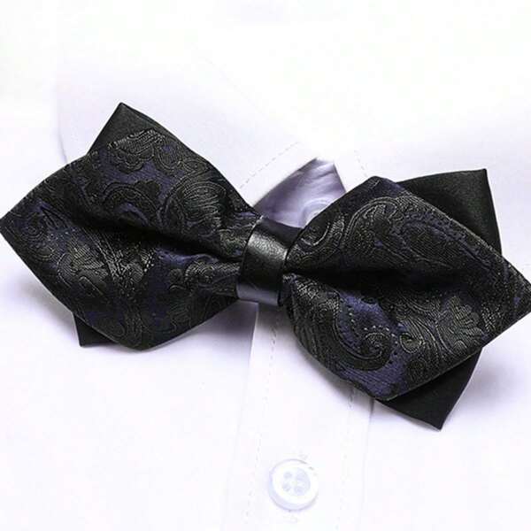 1pc Men's Patterned Bow Tie For Business, Banquet, Formal Wear Work