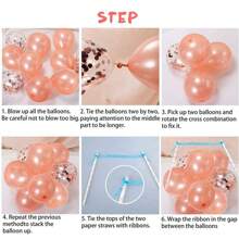 10pcs/Pack Ins Style Colorful Balloon Cake Decoration Accessories With Shiny Paper For Birthday Party Balloon Decoration - Gold - View 4