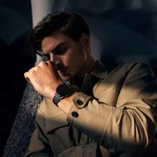 皮質手環與三星galaxy Watch 6 40mm 44mm/galaxy Watch 5/watch 4 44mm 40mm/galaxy Watch 5 Pro 45mm/galaxy Watch 4 Classic 46mm 42mm兼容,20mm手表帶適用於女士和男士 - 黑色 - 查看 7