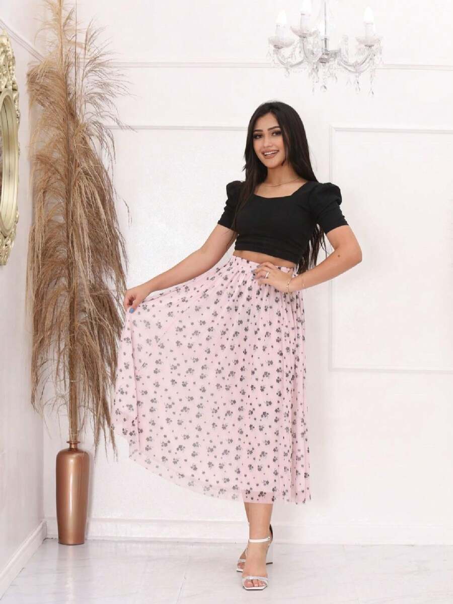 Women Skirts - 粉色 - 查看 1